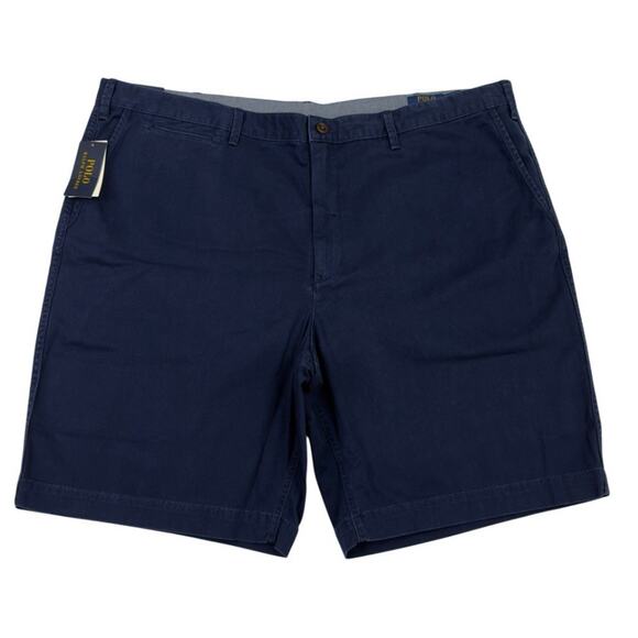 Polo Ralph Lauren Men’s Classic Fit Shorts Navy Blue 100% Cotton Size 46B NWT - Picture 1 of 14